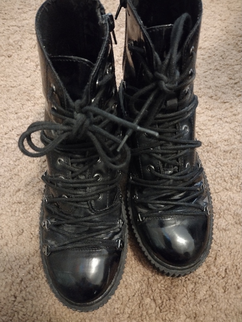 TUK Laced Up Creeper Boots - Picture 3 of 10